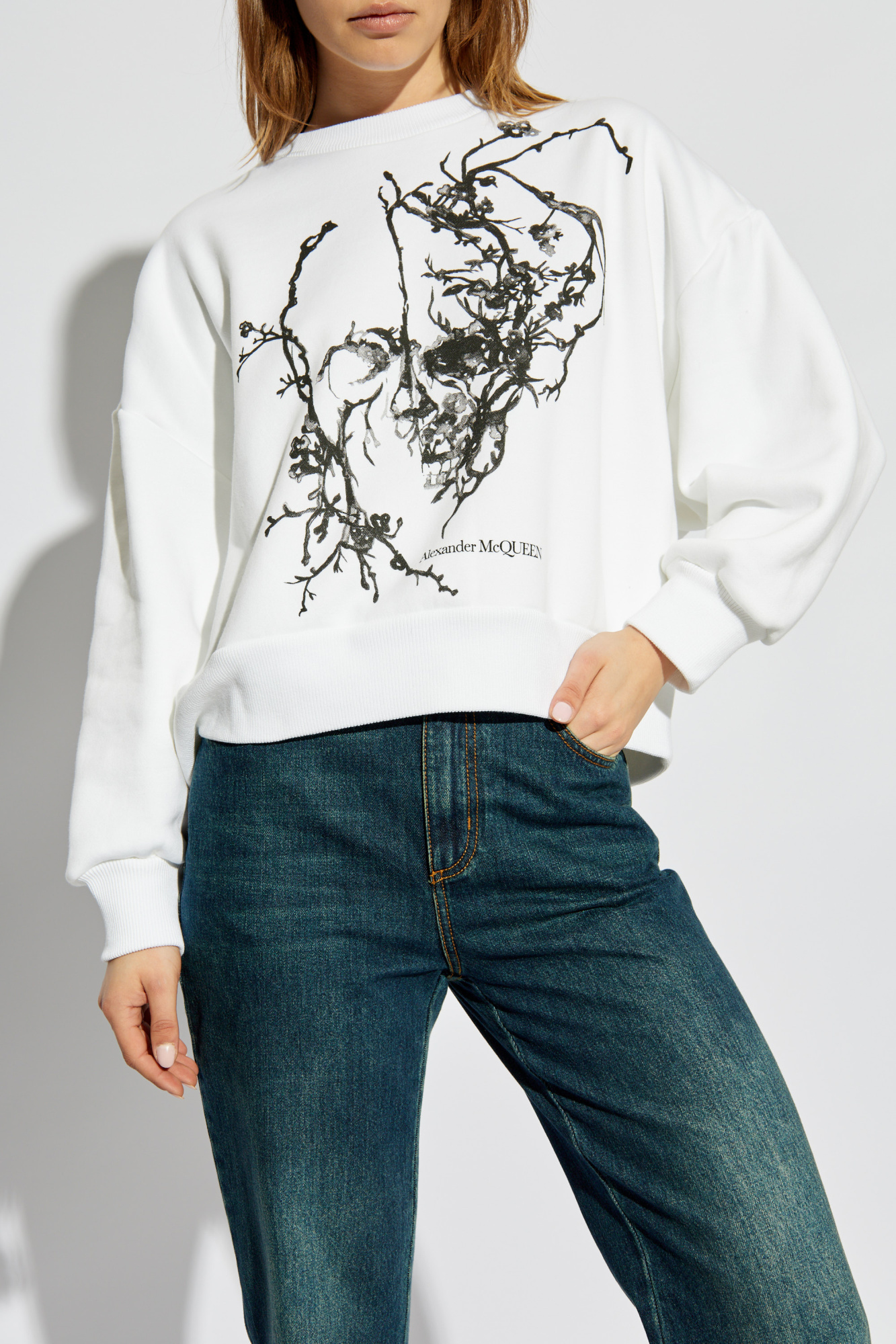 その他 alexander mcqueen White cotton oversize sweatshirt White Oversize hoodie Alexander McQueen - Vitkac Canada